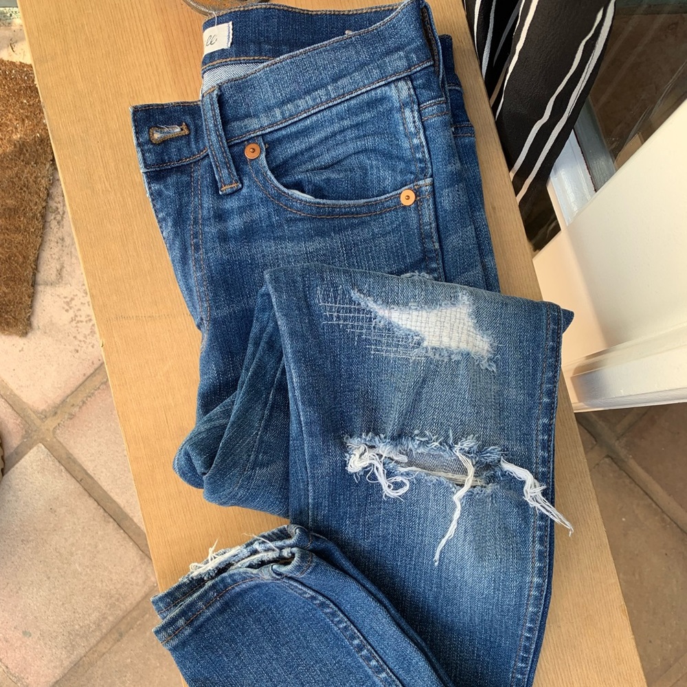 9” High Rise Skinny worn jeans